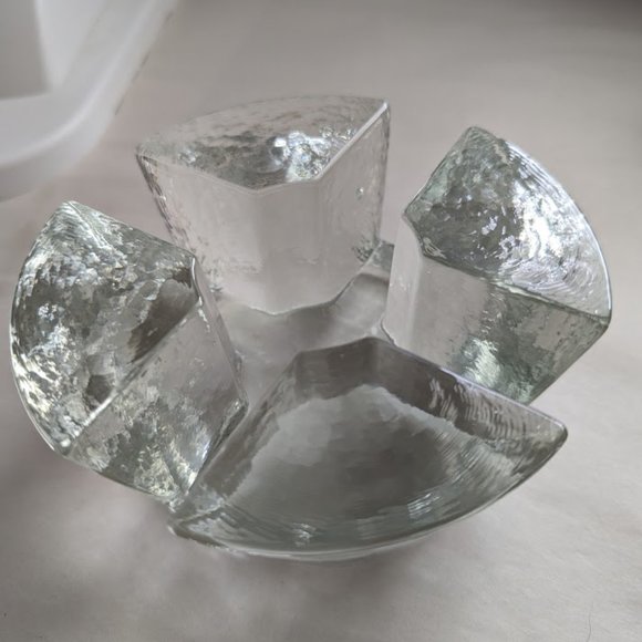 Vintage MCM Glass Tealight Holder,plate/teapot Warmer - Picture 1 of 5